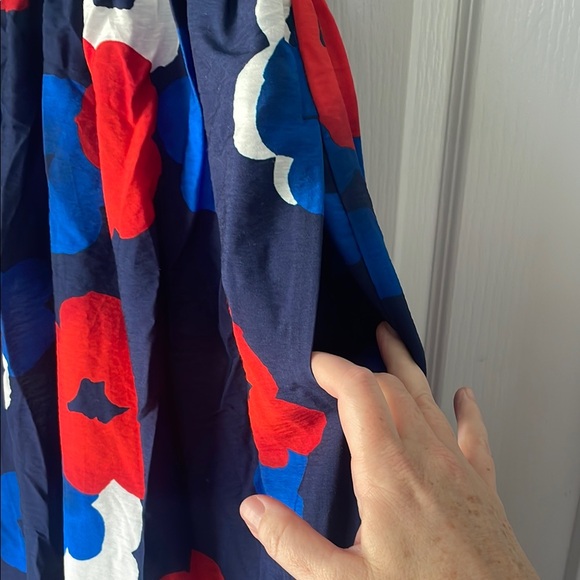 Floral Maxi Dress in Blue, Red, and White - Picture 4 of 7